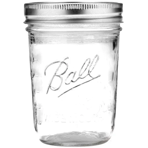 Ball Wide Mouth Glass Mason Jars with Lids and Bands, Used for Canning, Pickling, Juice, Jam, Jelly, Pint Size 16 Ounce (Pack of 8)