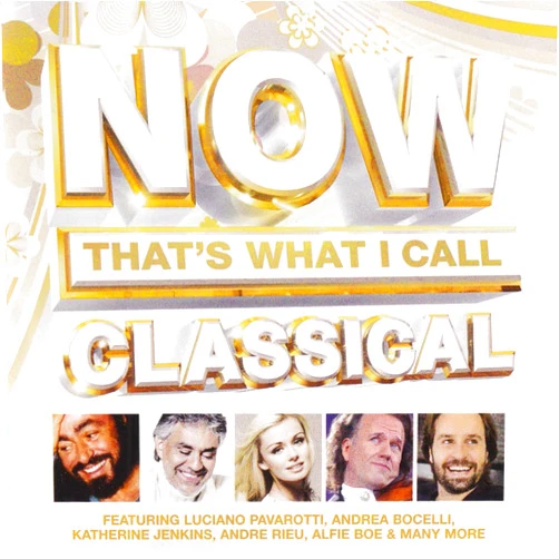 By Katherine Jenkins (Performer), Aled Jones (Performer), Choir of Westminster Abbey (Performer), Russell Watson (Performer), Lesley Garrett (Performer), Fron Male Voice Choir (Performer), Alfie Boe (Performer), Rolando Villazón (Performer), Rolando Villaz n (Performer), King's College Choir of Cambridge (Performer), Andrea Bocelli (Performer), Bryn Terfel (Performer), Hayley Westenra (Performer), Mary-Jess Leaverland (Performer), Lisa Gerard (Performer), Libera (Performer), Bella Davidovich (Performer), Lulu (Performer), Ludovico Einaudi (Performer), Luciano Pavarotti (Performer), Michael Nyman (Performer), The Three Tenors (Performer), Miloš Karadaglic (Performer), James Galway (Performer), Myleene Klass (Performer), Noah Stewart (Performer), Nicola Benedetti (Performer), Nigel Kennedy (Performer), Joe McElderry (Performer), Vanessa-Mae (Performer), Kiri Te Kanawa (Performer), Various Artists (Artist), Karl Jenkins (Composer), Edward Elgar (Composer), Eduardo di Capua (Composer), Ralph Vaughan Williams (Composer), Robert Prizeman (Composer), Andrew Lloyd Webber (Composer), Ennio Morricone (Composer), Alexandre Desplat (Composer), Léo Delibes (Composer), Leonard Cohen (Composer), Leonard Bernstein (Composer), Francesco Sartori (Composer), Francisco Tárrega (Composer), Antonio Vivaldi (Composer), Giacomo Puccini (Composer), Sergey Rachmaninov (Composer), Giuseppe Verdi (Composer), Barrington Pheloung (Composer), Georges Bizet (Composer), George Frederick Handel (Composer), Lisa Gerrard (Composer), Brendan Graham (Composer), Hubert Parry (Composer), Johann Sebastian Bach (Composer), John Newton (Composer), David Foster (Composer), John Denver (Composer), John Lunn (Composer), Tonci Huljic (Composer), Traditional (Composer), Claude-Michel Schoenberg (Composer), Mike Batt (Composer), James Horner (Composer), James James (Composer), Thomas Newman (Composer), Charlie Skarbek (Composer), Charles Gounod (Composer), Karl M nchinger (Conductor), André Rieu (Conductor), Barry Wordsworth (Conductor), Karl Münchinger (Conductor), BBC Concert Orchestra (Orchestra), Prague Philharmonia (Orchestra) & 72 more Now That's What I Call Classical / Various