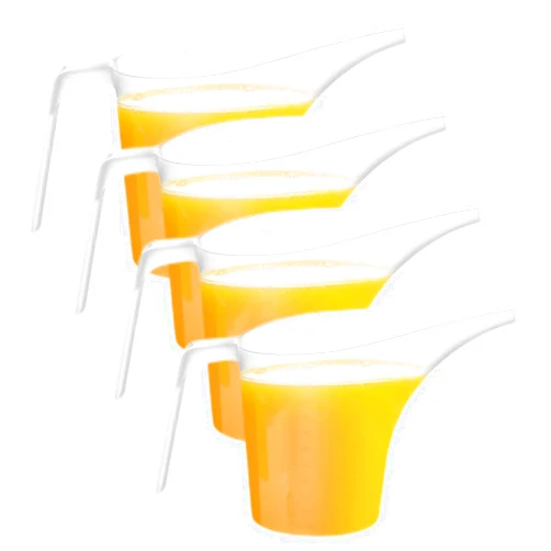 Woozettn 4 Pack Plastic Funnel Pitcher,Measuring Cup with Long Spout,Large Capacity Easy Pour Cup,Perfect for Bakeware Mold,Oils,Watering Plants(1000ml)