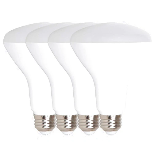 Maxxima LED 75 Watt Equivalent BR30 Indoor Recessed Floodlight Can Light Bulb - Flicker-Free Dimmable, 11 Watt 3000k Warm White Bulb, 950 Lumens - 4 Pack