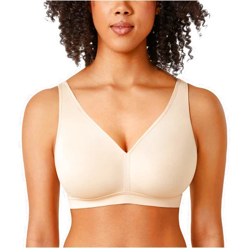 AISILIN Women's Plus Size Wireless Bra Support Comfort Full Coverage Unlined No Underwire Smooth