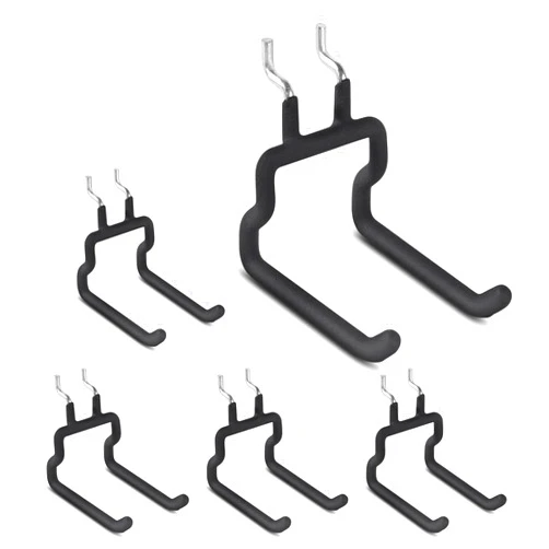 LIGHT DUST Utility Heavy Duty Pegboard Hooks - 5Pack Peg Board Accessories for Hanging Tools Fit 1/4