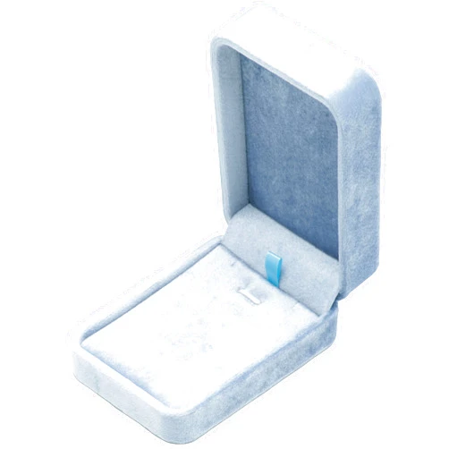 Giftop Classic Velvet Jewelry Gift Box Case for Necklace Pendant (Light Ocean Blue)