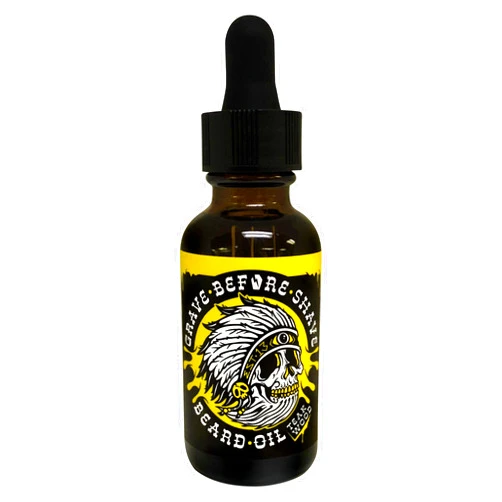Grave Before Shave Teakwood Beard Oil 1 oz. bottle with dropper top dispenser