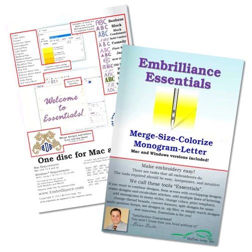Embrilliance Essentials, Embroidery Software for Mac & PC