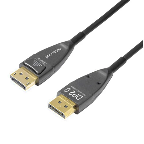 Phoossno DisplayPort 2.0 Fiber Optic Cable 40Gbps DP2.0 cable 8K@60Hz HDR,4K@144Hz HDR1080P@240Hz, UHBR10,33ft,Compatible with Nvidia 3080/3090 GPU/Graphics Card/to LG/Dell/ASUS/SUMSUNG Monitors/Baco Projector