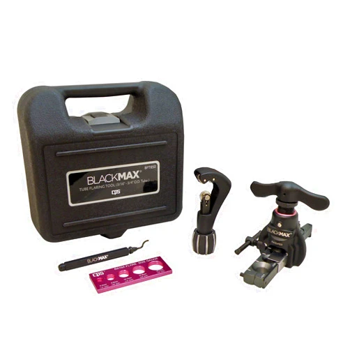CPS BlackMAX BFT850K Lightweight R-410A Clutch-Type Ecentric Flaring Tool Kit with Flare Size Gauge, Cutter and Deburring Tool