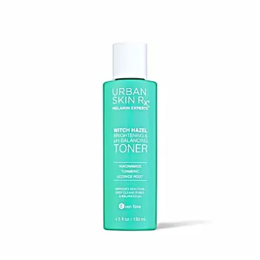 Urban Skin Rx Witch Hazel Brightening & pH Balancing Toner | Antioxidant Treatment Clarifies Pores + Improves the Appearance of Uneven Skin Tone, Formulated with Niacinamide and Glycolic Acid | 4.5 Oz
