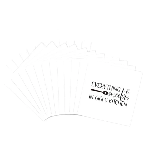 3dRose Greeting Cards - Image of the phrase Everything is Sweeter in Gigis Kitchen - 12 Pack - Morgan Elizabeth Design - Phrases