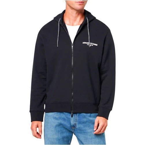Armani Exchange mens Back Logo Full Zip Hoody