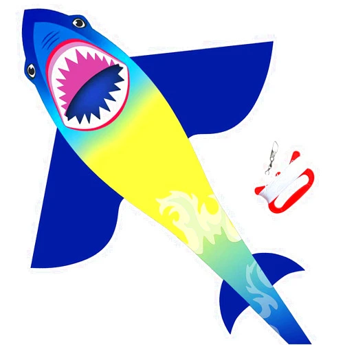 HONBO Large Shark Kites for Kids & Adults, Easy to Fly, Beginner Kite for Boys & Girls for Outdoor Game, Beach Trip, and 60 Meters String for Summer