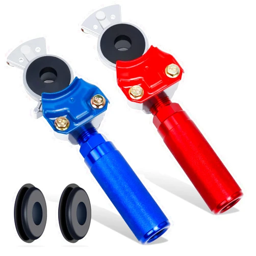 KOOTANS Glad Hands Set with Service Emergency Glad Hand, Anodized Aluminum Extension Handles Grips and Seals for Semi Truck Trailer Tractor RVs, Air Brake Coupling Handshake, Gladhand Connectors