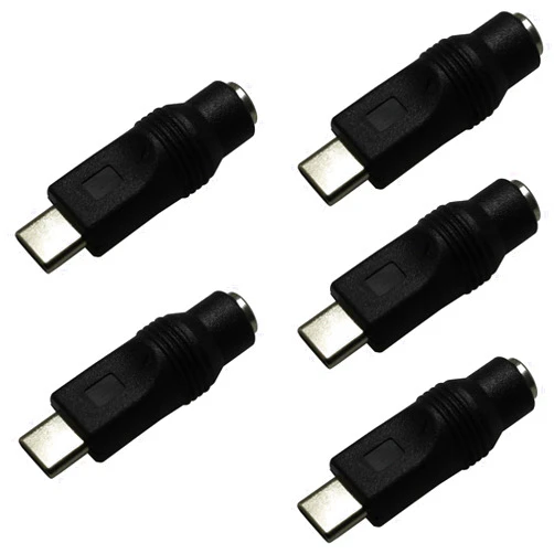 BLLNDX USB to DC Power Adapter 5PCS Type C USB Male to DC 5.5x2.1mm Female Connector Charge Barrel Jack Power Adapter, Type C USB Charging Device Type C Power Adapter