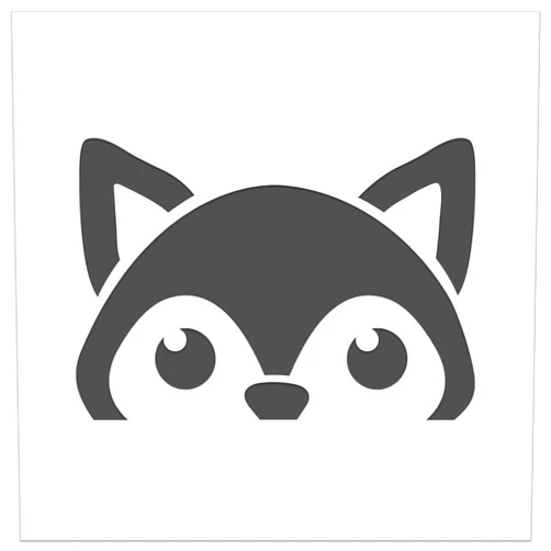 Sniggle Sloth Peeking Fox Wall Cookie DIY Craft Reusable Stencil - 4.5 Inch