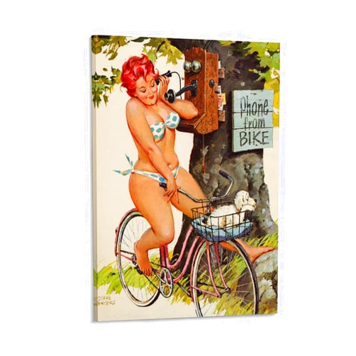 XJJLARQ Vintage Funny Posters.Fat Girl Hilda by Duane Bryers Classic Poster Canvas Wall Art Poster For Room Aesthetic And Decor30 Pictures For Living Room Bedroom Decor 12x18inch(30x45cm) Frame-style
