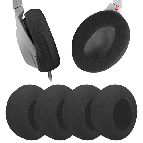 Geekria 2 Pairs Knit Headphones Ear Covers (Product Safety Certified), Washable & Stretchable Sanitary for Over-Ear Headset, Earphone Protector (Size M/Black)