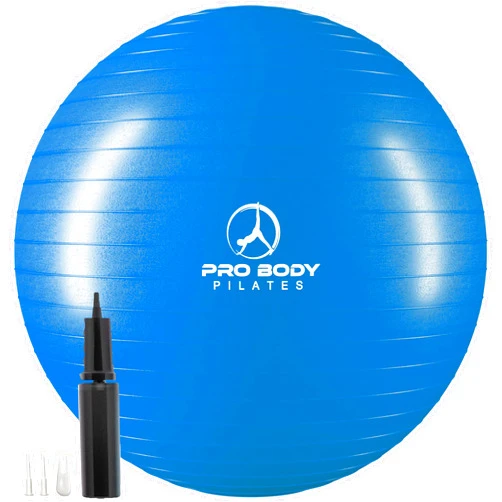 ProBody Pilates Ball Exercise Ball Yoga Ball, Multiple Sizes Stability Ball Chair, Large Gym Grade Birthing Ball for Pregnancy, Fitness, Balance, Workout and Physical Therapy w/Pump