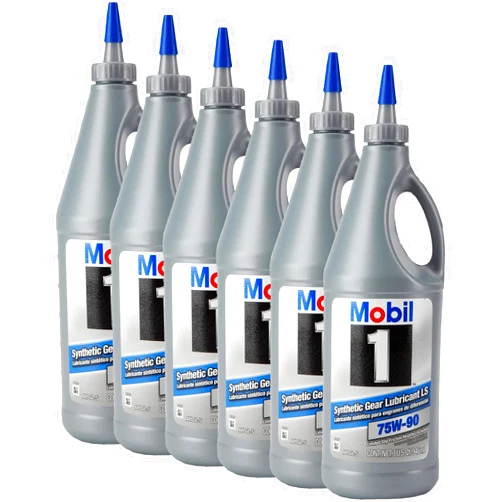 Speedway Motors Mobil1 1043611 Full Synthetic Gear Lubricant, 75W-90 Quart 6 PK