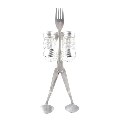 Forked Up Art F01 Fork Salt and Pepper Stand Table Topper