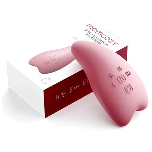 Momcozy Warming Lactation Massager Pro, 8 Vibration Modes & 4 Heating Levels, Longer-Lasting & 100s Rapid Warming Breast Massager, Quick Charging, Improves Milk Flow & Relieves Breast Engorgement