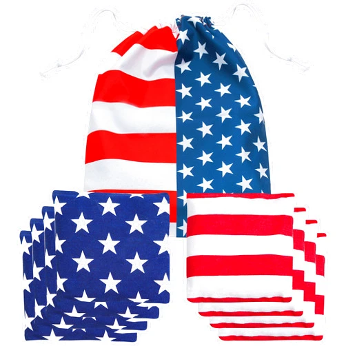 JST GAMEZ Double Sided Cornhole Bean Bags All Weather Set of 8 Regulation for Cornhole Games - Includes Carrying Bag