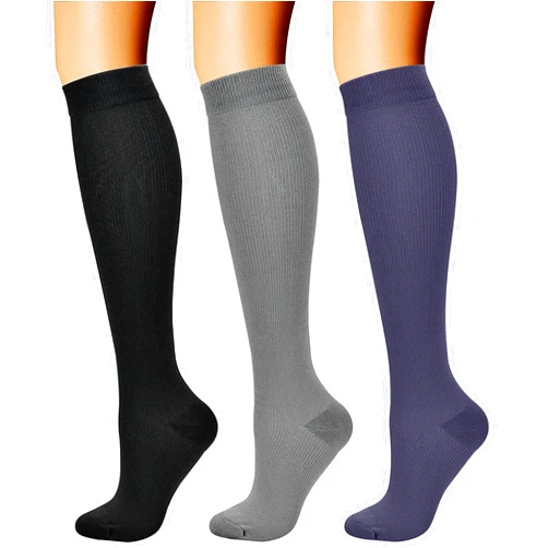 CHARMKING Compression Socks for Women & Men Circulation (3 Pairs) 15-20 mmHg is Best Support for Athletic Running Cycling