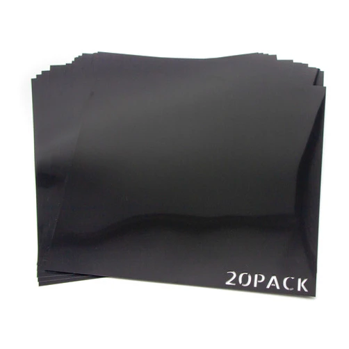 Gnomeshgh 20Pack 7.5mil Opaque Black Plastic Sheets, 12X12 Inch Stencil Paper for Cricut, Laser Cutting, Template Plastic for Quilting, Blank Black Stencil Sheets,Sign Makers,Food Grade PET Stencil Material