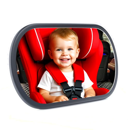 Eassky Baby Car Mirror for Backseat - Rear Facing Car Seat Mirror Safety for Infant Newborn - Easily Observe the Baby Move,Clear Wide View,360°Rotation, Secure, Shatterproof - Black