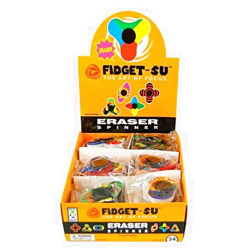 GEDDES Raymond Geddes Fidget-Su Eraser Spinners (Pack of 24)