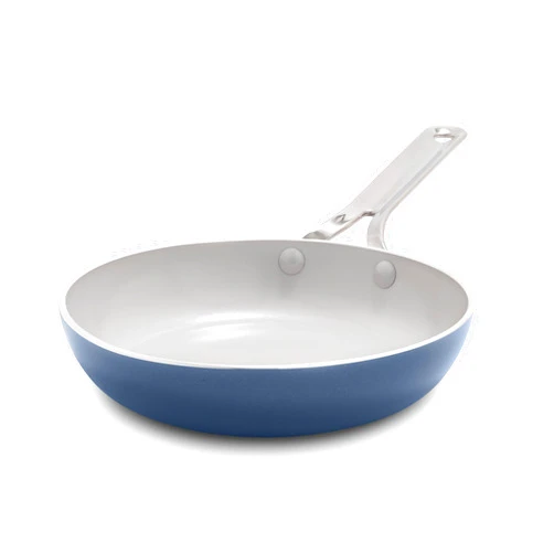 GreenPan Nova 8” Frying Pan Skillet, Induction Suitable Diamond Infused PFOA/PFAS-Free Nontoxic Ceramic Nonstick, Dishwasher and Oven Safe Fry Pan, Quick Even Heating, Ocean