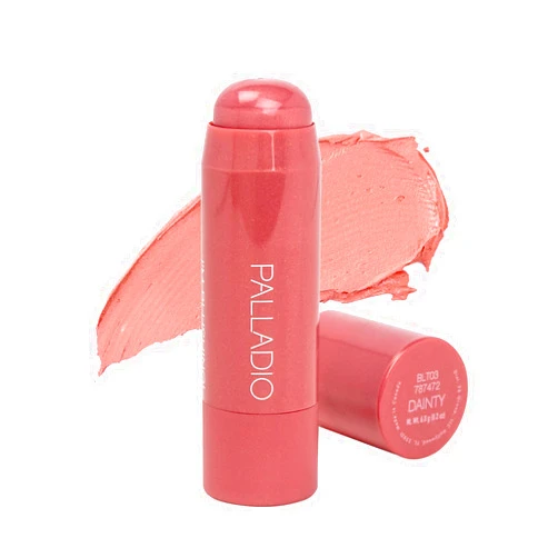 Palladio I'm Blushing 2-in-1 Cheek and Lip Tint, Buildable Lightweight Cream Blush, Sheer Multi Stick Hydrating formula, All day wear, Easy Application, Shimmery, Blends Perfectly onto Skin, Dainty