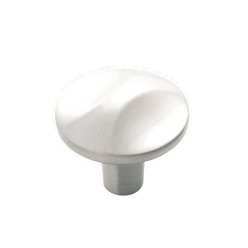 Hickory Hardware Crest Collection Knob 1-1/4 Inch Diameter Satin Nickel Finish (10 Pack)