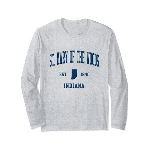 Jim Shorts - St. Mary of the Woods Indiana Tees St. Mary of the Woods IN Vintage Athletic Sports JSN1 Long Sleeve T-Shirt