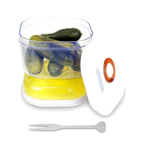 TOWEBOORY Pickle Jar with Strainer Flip,40oz Pickle Container,Airtight Glass Jar Pickle Juice Separator,Hourglass Pickle Storage Flip Jar for Olive,Gherkins,Sliced Pickles,Dishwasher Safe