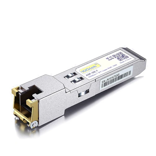 10GTEK 1.25G SFP-T, 1000BASE-T Copper SFP, SFP to RJ45 SFP Module Transceiver for Cisco SFP-GE-T, Meraki, Fortinet, Ubiquiti UniFi UF-RJ45-1G, D-Link, Supermicro, Netgear, TP-Link and More