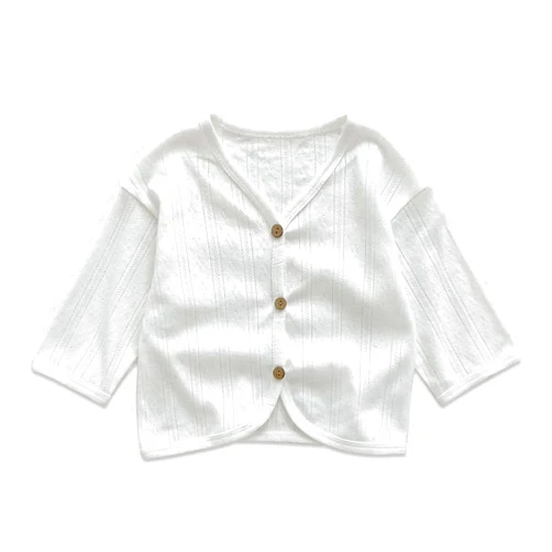 AEQBBQRE Toddler Baby Girl Thin White Cardigan Infant Boy Cotton Tops Long Sleeve Outwear Summer Autumn