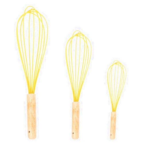 Cabilock Blending Whisk Cake Whisk Balloon Whisk 3pcs Manual Egg Silicone Egg Whisk Handheld Egg Mixer Kitchen Egg Kitchen Tool Blue Yellow Blending Whisk Wire Whisk Hand Egg Mixer