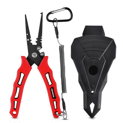 KastKing Cutthroat 7 inch Fishing Split Ring Pliers, 420 Stainless Steel Fishing Tools, Saltwater Resistant Fishing Gear, Tungsten Carbide Cutters