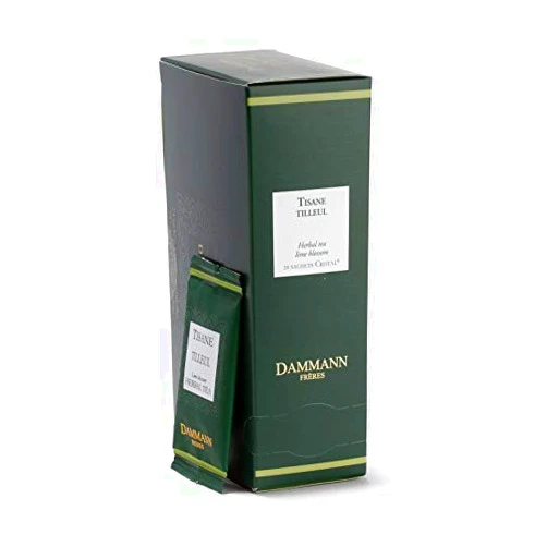 DAMMANN FRERES - HERBAL Tea LIME BLOSSOM - 24 wrapped crystal envelopped tea bags
