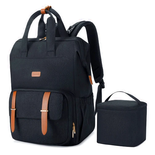 mommore Breast Pump Backpack for Spectra S1,S2 Medela Diaper Bag Backpack for Working Moms with 15.6 inch Laptop Sleeve, Black