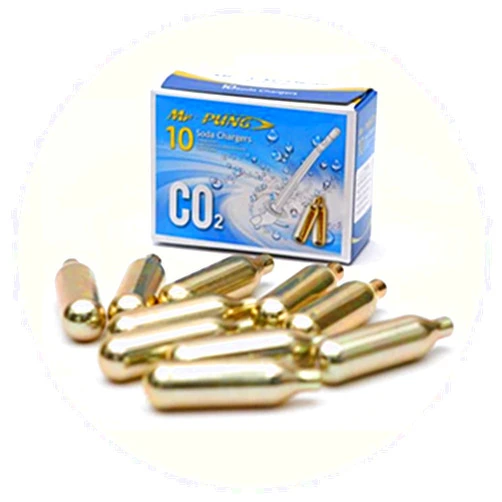 MR-PUNG Co2 Cartridges 10-Pack Cylinder Mini (1 Box/10 pcs) Y