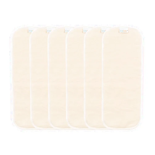 AlVABABY Hemp and Cotton Inserts Cloth Diaper Liner,4-Layer Inserts,Reusable Liners for Baby Cloth Diapers 6pcs Inserts 6HM4
