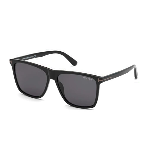 Tom Ford Sunglasses Tom Ford FT 0832 -N Fletcher 01A Shiny Black/Smoke Lenses