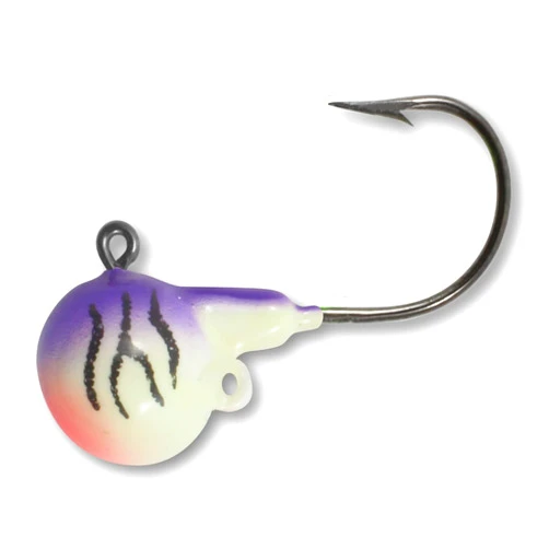 Northland Tackle Fire-Ball Jig - 1/16Oz - 5/Card - Uv Purple Tiger