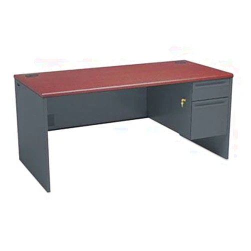 HON 38291RNS 38000 Series Right Pedestal Desk, 66w X 30d X 29-1/2h, Mahogany/charcoal