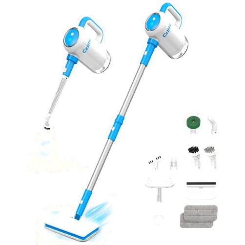 Czlife Z7 Steam Mop for Floor Cleaning, 13-in-1 Handheld Steam Cleaner for Home Tile Grout Hardwood Laminate Furniture Couch Clothes Carpet, Multi-Purpose Floor Steamer Machine, Corded (Blue)