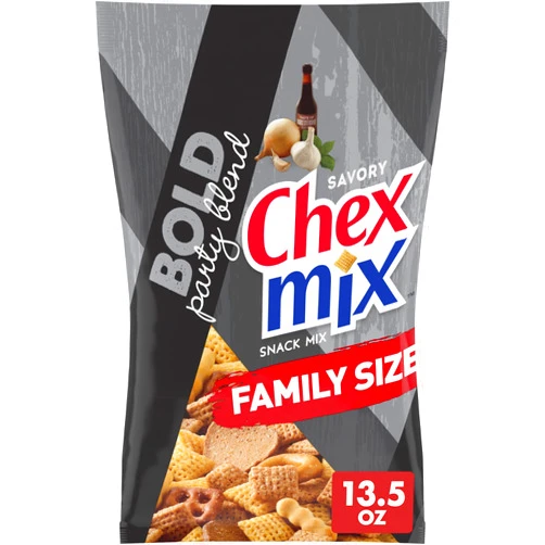 Chex Mix Bold Party Blend Savory Snack Mix, Family Size, 13.5 oz