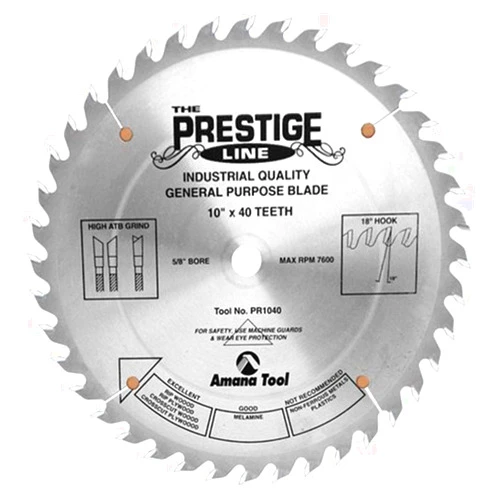Amana Tool Corporation Amana Tool - PR1040 Carbide Tipped Prestige General Purpose 10