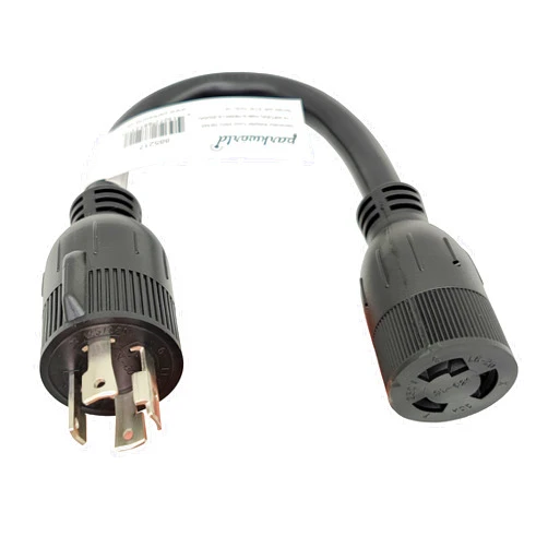 Parkworld 885217 Power Adapter Cord Generator 4-Prong 30 AMP Twist Lock L14-30 Plug to Welding L6-20 Receptacle