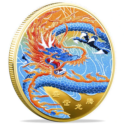 Pudthin Ticket Scratcher Tool Lucky Charm Chinese Dragon Brings Prosperity and Wealth Challenge Coin